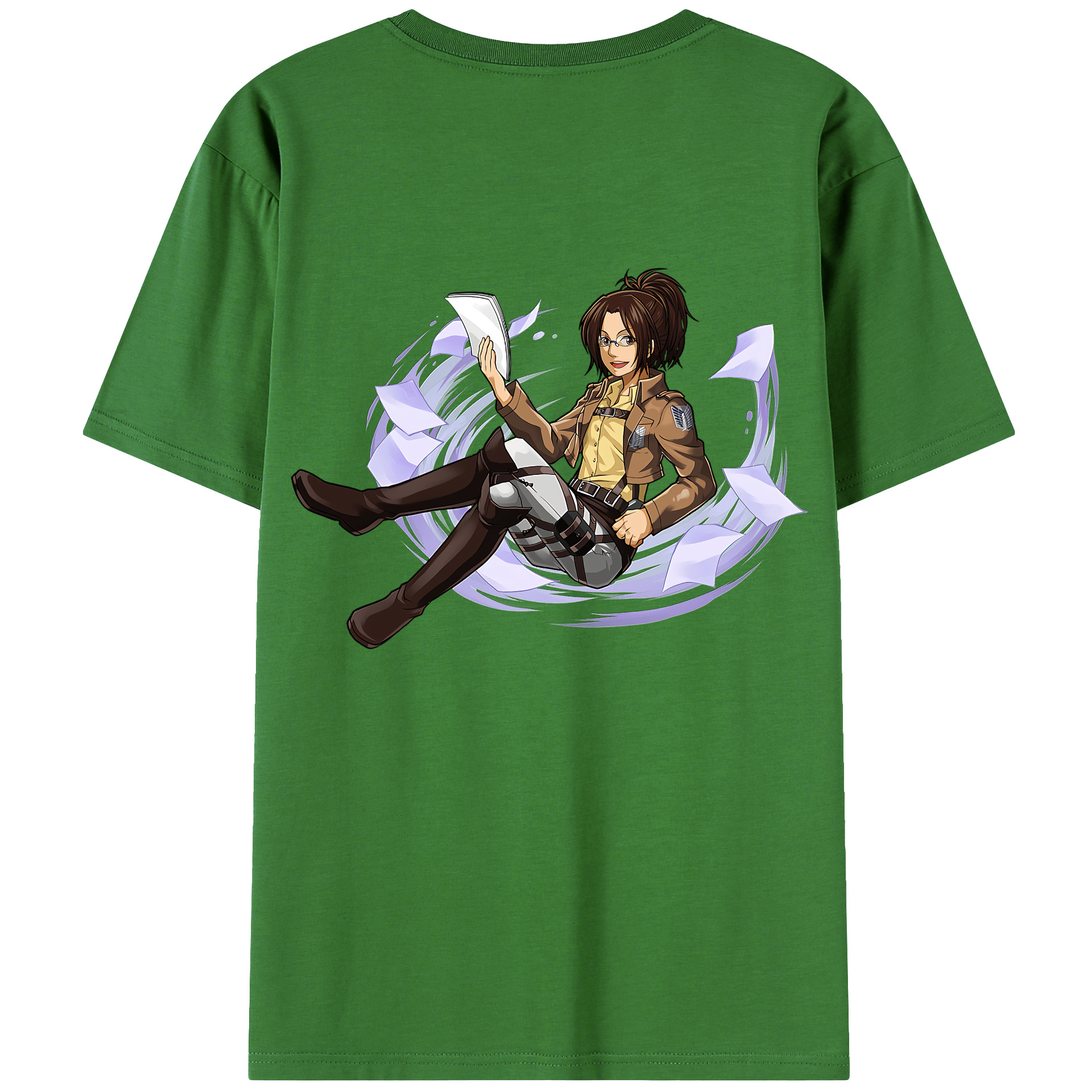 （画像用） 進撃の巨人 ハンジ·ゾエ Attack on Titan Hanji Zoe レディース半袖Tシャツ(バックプリント)